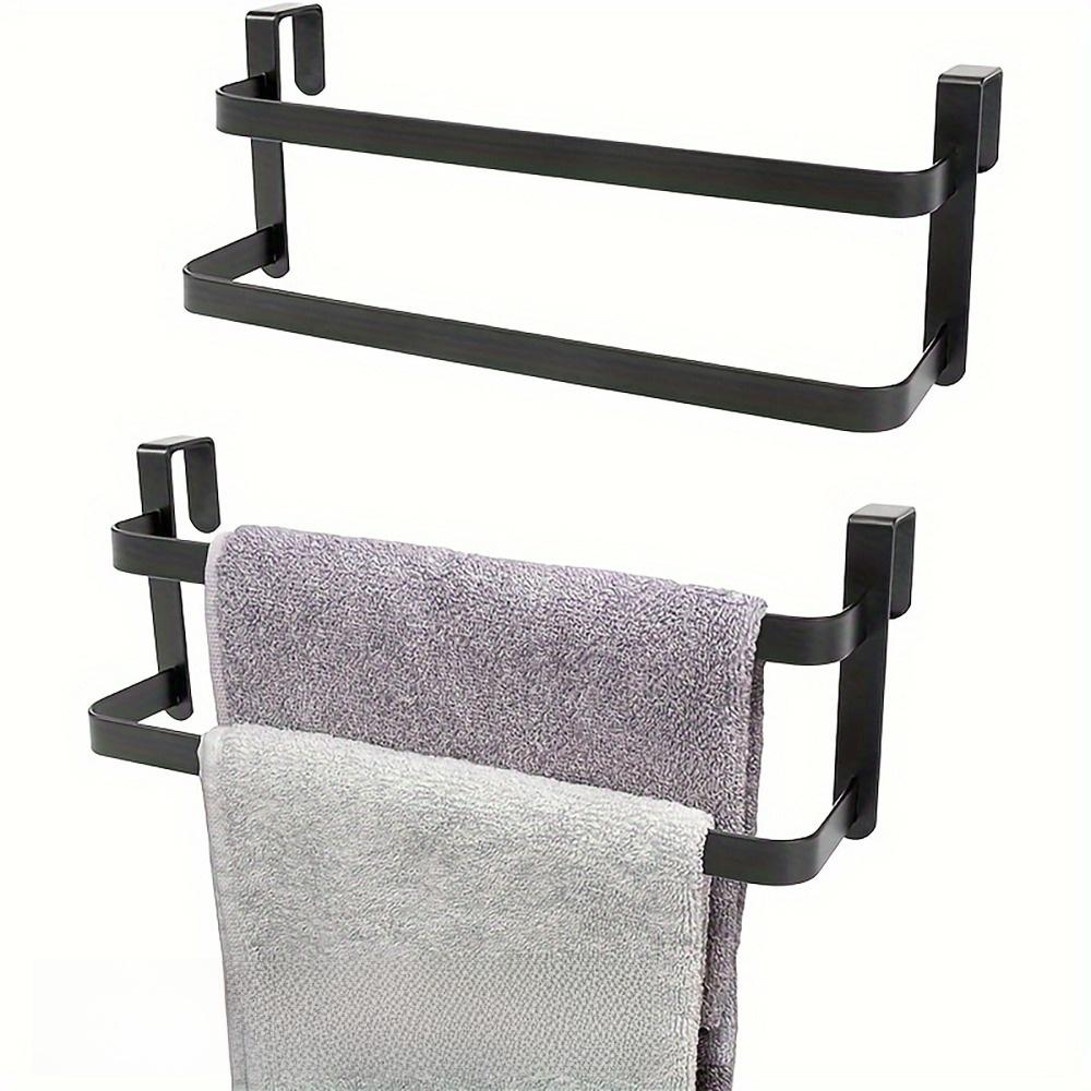 New 2 Tier Bathroom Towel Rack Multi-scene Space-Saving Towel Holder Rust-resistant No Drill Towel Rack Household