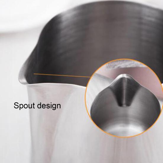 Coffee Frothing Pitcher with Lid Multi-functional Stainless Steel Latte Art Milk Frother Cup Barista Tool