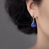 Damenohrring Geschenk Neuer Schmuck Kristall Wassertropfen Creolen Hängende Ohrringe Geschenk für Feiertag Geburtstag Party Weihnachten Xmas (Blau Einheitsgröße)