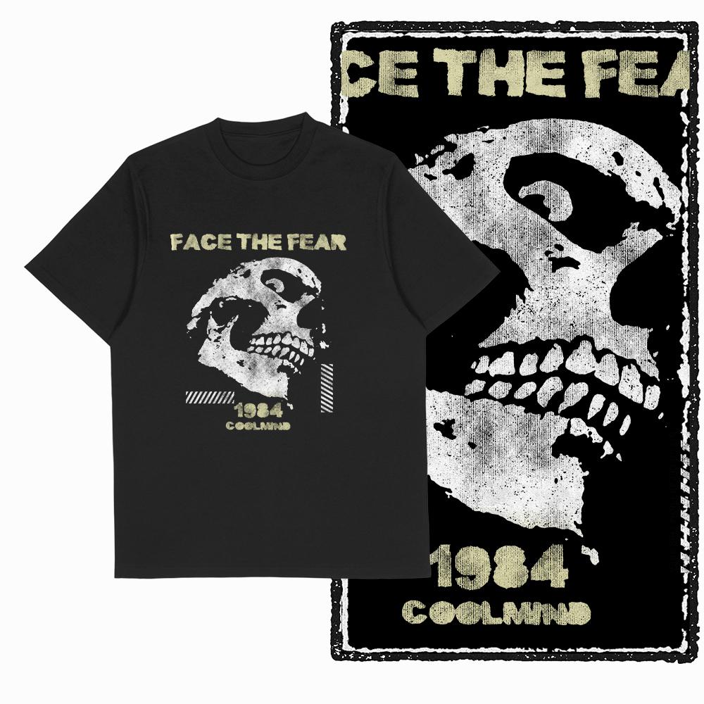 

COOLMIND U0183 100% Cotton Exclusive retro Graphic skull print Unisex T shirt big size men tshirt cotton tee shirt for men S