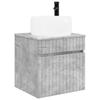 Bathroom Cabinet Set 5 Pcs Concrete Grey 53 X 15.5 X 70 Cm