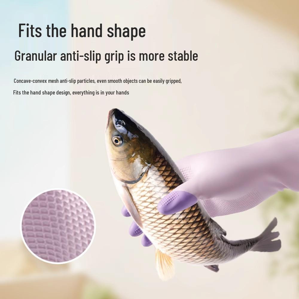 Durable Waterproof Latex Dishwashing Gloves for Women – Ideal for Kitchen Cleaning