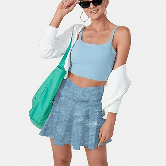 

Women s Quick-Dry High-Waisted Golf & Yoga Skirt M світло-синій колір