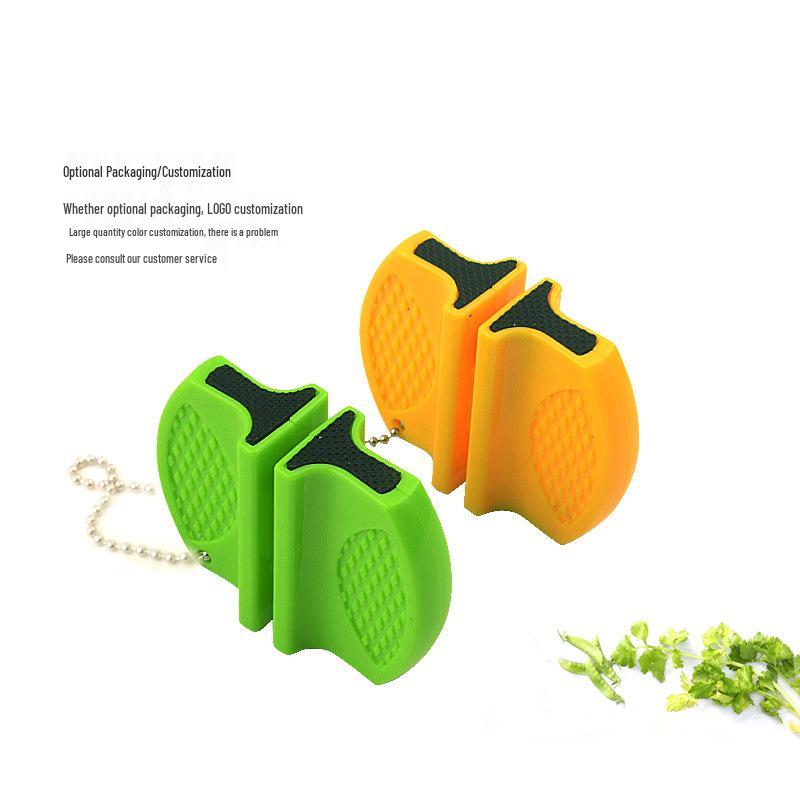 Compact Portable Knife Sharpener for Kitchen and Fruit Knives - Quick Sharpening Stone with Kitchen Rod