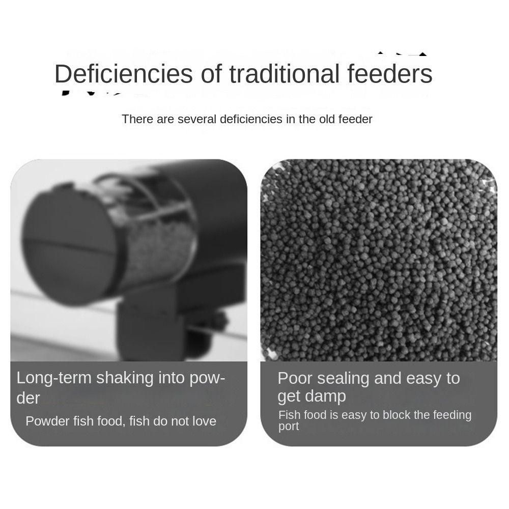 Intelligente Zeitschaltung Automatischer Fischtankfutterautomat Doppelter Anti-Blockier-Timer Fischfutterautomat Fischtank