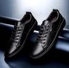 Leather Men Shoes Fashion Mens Sneakers Trend Casual Flats Italian Breathable Leisure Male Non-Slip Soft Footwear Rubber Shoes
