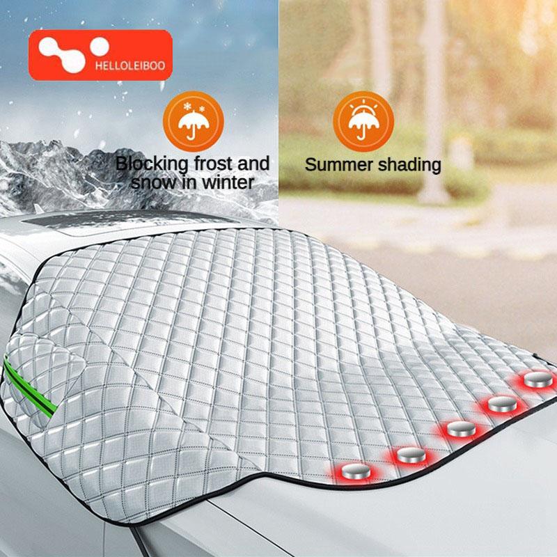 Leiboo Sunshade Cover Car Windshield Snow Sun Shade Waterproof Protector Automobile Magnetic Cover Car Front Windscreen Cover