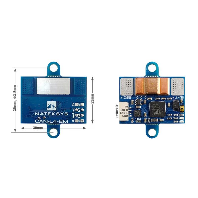 MATEK CAN-L4-BM Digital Power Monitor AP_Periph CAN TI INA239 DroneCAN 30*22mm ArudPilot for Flight Controller RC Airplane