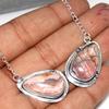 Exclusive Rhodochrosite 925 Silver Plated Necklace 17" Gift For Niece Trendy e4G64