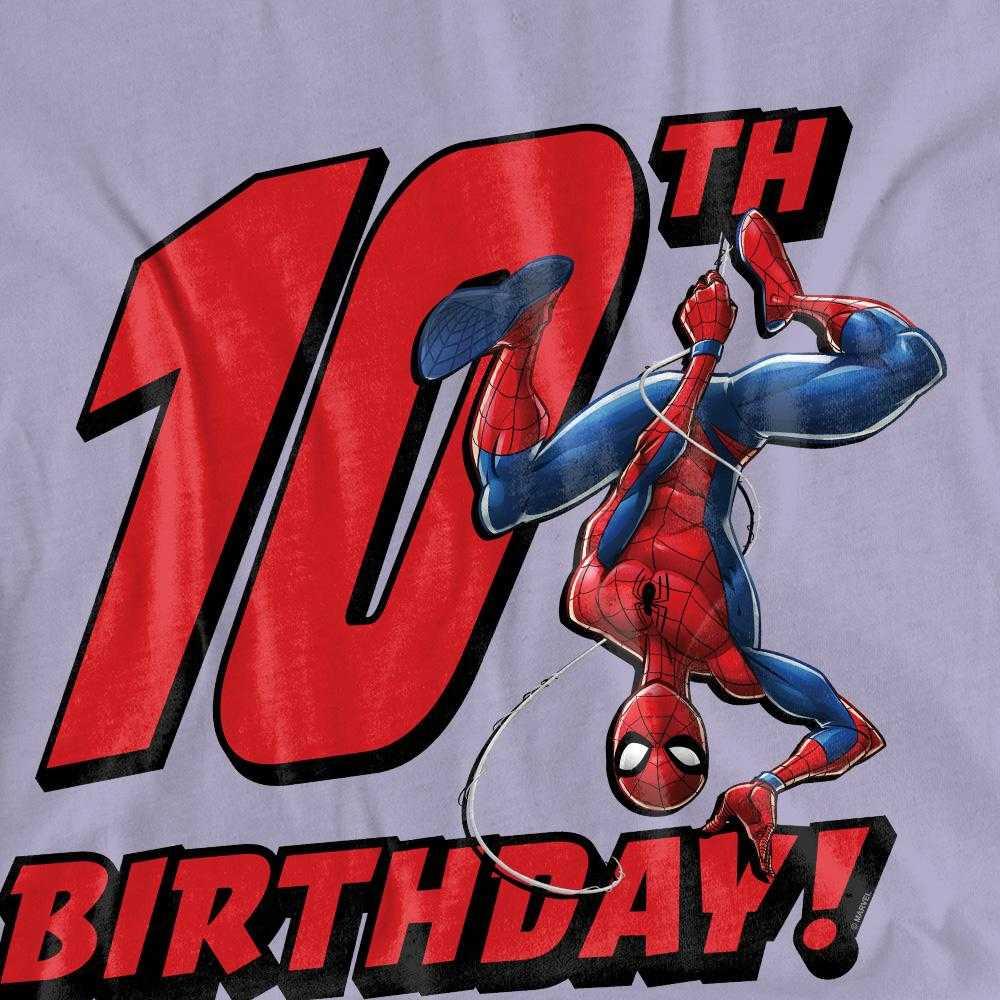 Spider-Man Unisex Adult 10th Birthday T-Shirt