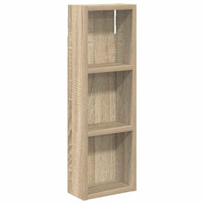 Armoire murale de salle de bain - MAISON EXCLUSIVE - Chêne Sonoma - Bois d'ingénierie - À suspendre - Étagères incluses