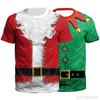 Christmas T Shirts Women Printing T-shirt Xmas Role-playing Short Sleeve Men's Fashion Funny Santa Claus Kids Clothes