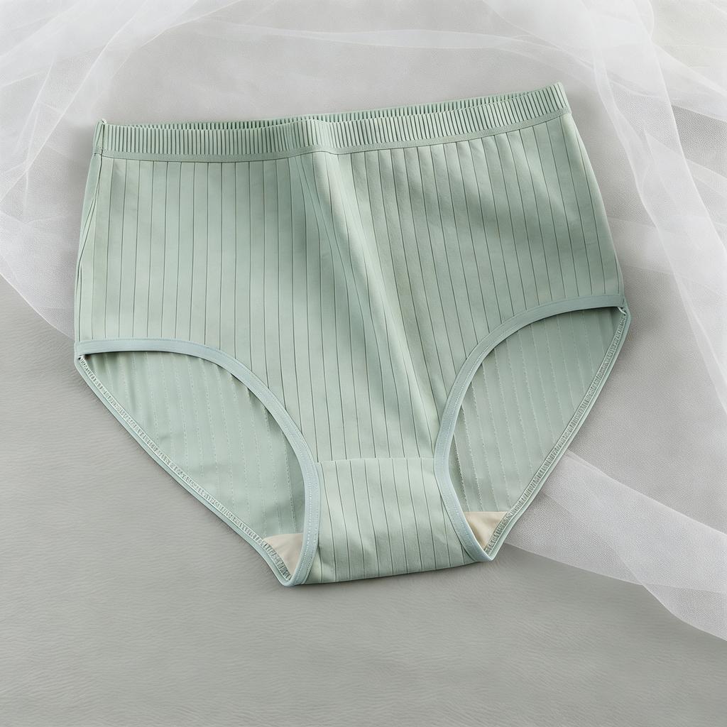 Large Size Women Spring and Autumn High Waist Belly Lift Hip Antibacterial Crotch Waist Breathable Hip Briefs