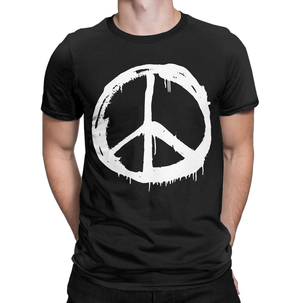 Classic Funny 100 Cotton Tshirt Peace Tops Tees For Unisex