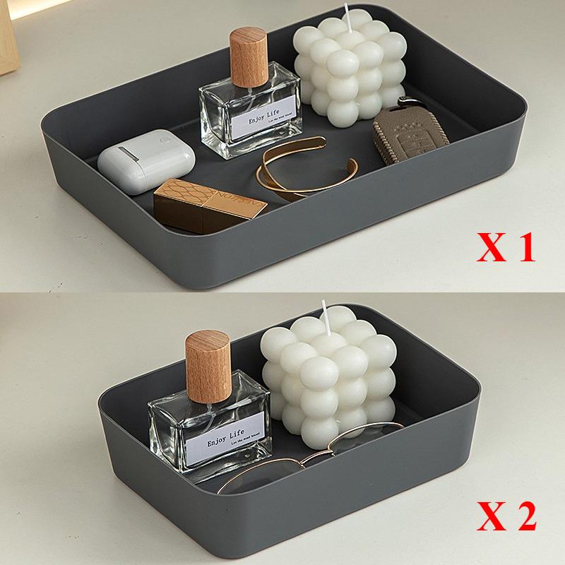 Multi-Purpose Plastic Drawer Organizer Boxes - Desktop Storage Containers for Jewelry, Makeup & Small Desk Essentials