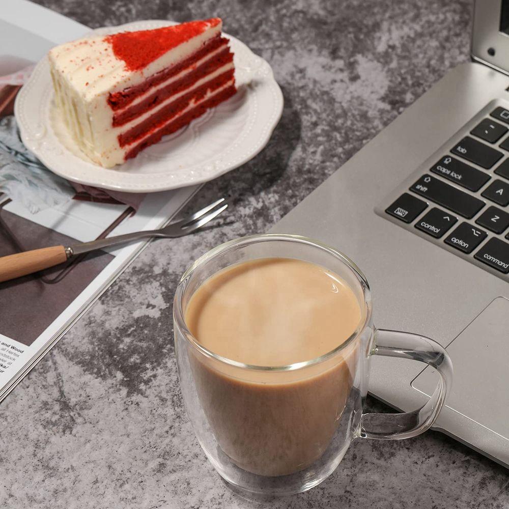 Cappuccino Latte for Juice Milk Glass Cup Coffee Mug Tea Cup Dinking Glasses Insulated Glass Cup