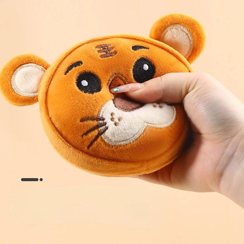 Plush Dog Ball Squeaky Toys Animal Shape Puppy Chihuahua Internactive Chew Toy Funny Bite Resistant Pets Dogs Accessories Supply
