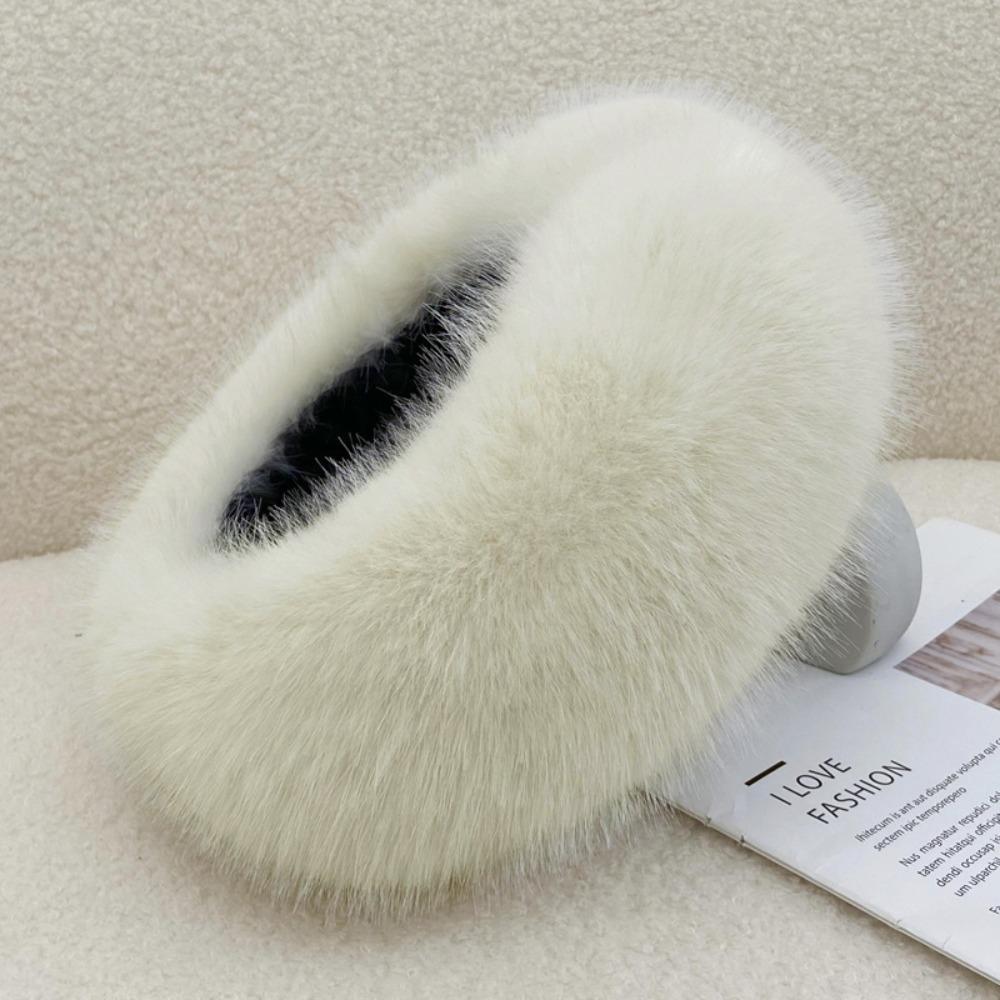 Thick Winter Hat Imitation Fox Fur Wide Headwrap Fashion Elastic Ski Hats  Winter