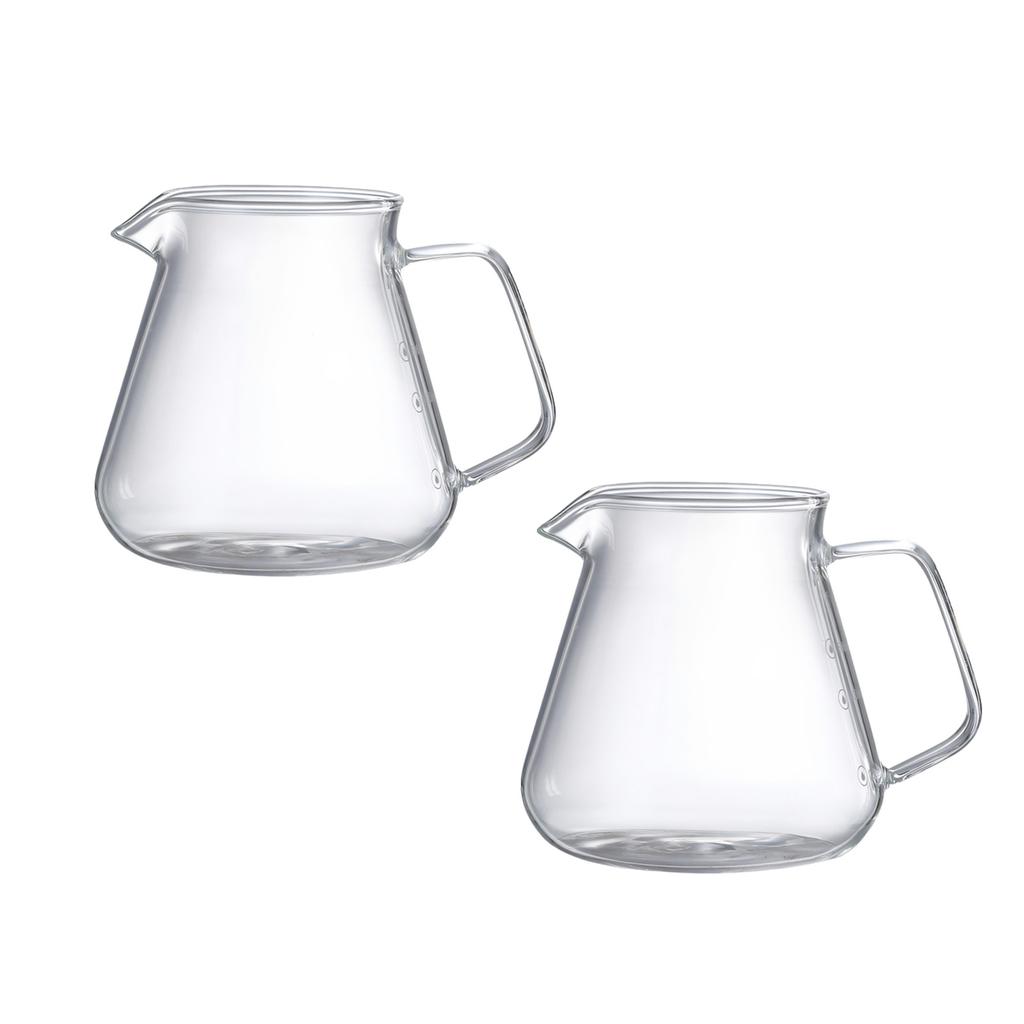 2 Stück Klarglas French Press Stil Kaffeemaschine und Teekanne für den täglichen Gebrauch in der Küche mit 300/500 ml Fassungsvermögen