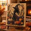 Fall Indoor Art Projects Halloween Faux Pearl DIY Kit, Spooky Cute 3D Beads Painting Crafts, Stress Relief Craft Activities Gothic Ghost Pumpkin