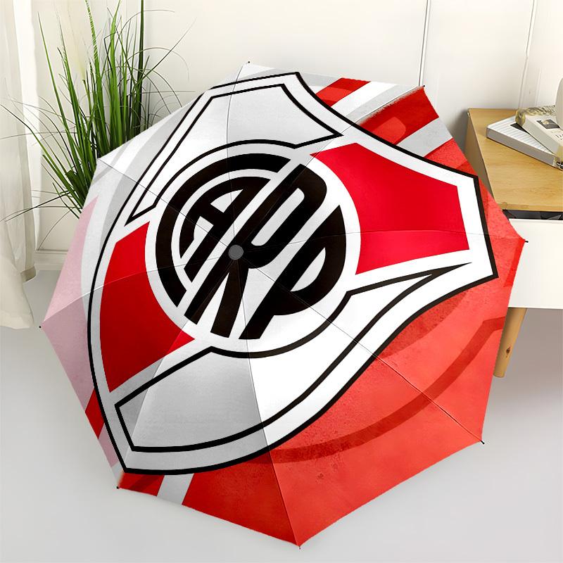 

River Plate, Badge Automatic Opening and Closing, 8 rib Structure Portable Umbrella, Suitable for Men and Women in All Seasons Perfect Gift