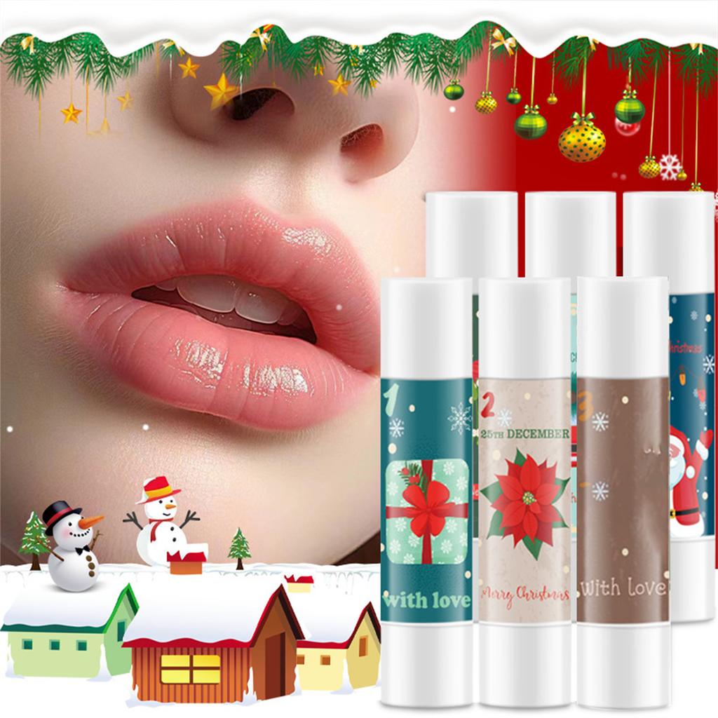 Christmas Lip Balm Gift Set, 3 Fruit Flavors Moisturizing Lip Balm For Dry Chapped Lip, With Exquisite Packaging,Women Men Lip Care Gifts
