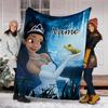 Customizable Princess Throw Blanket – Personalized Name, All-Season Cozy Snug Blanket, Machine Washable, Personalized Blanket