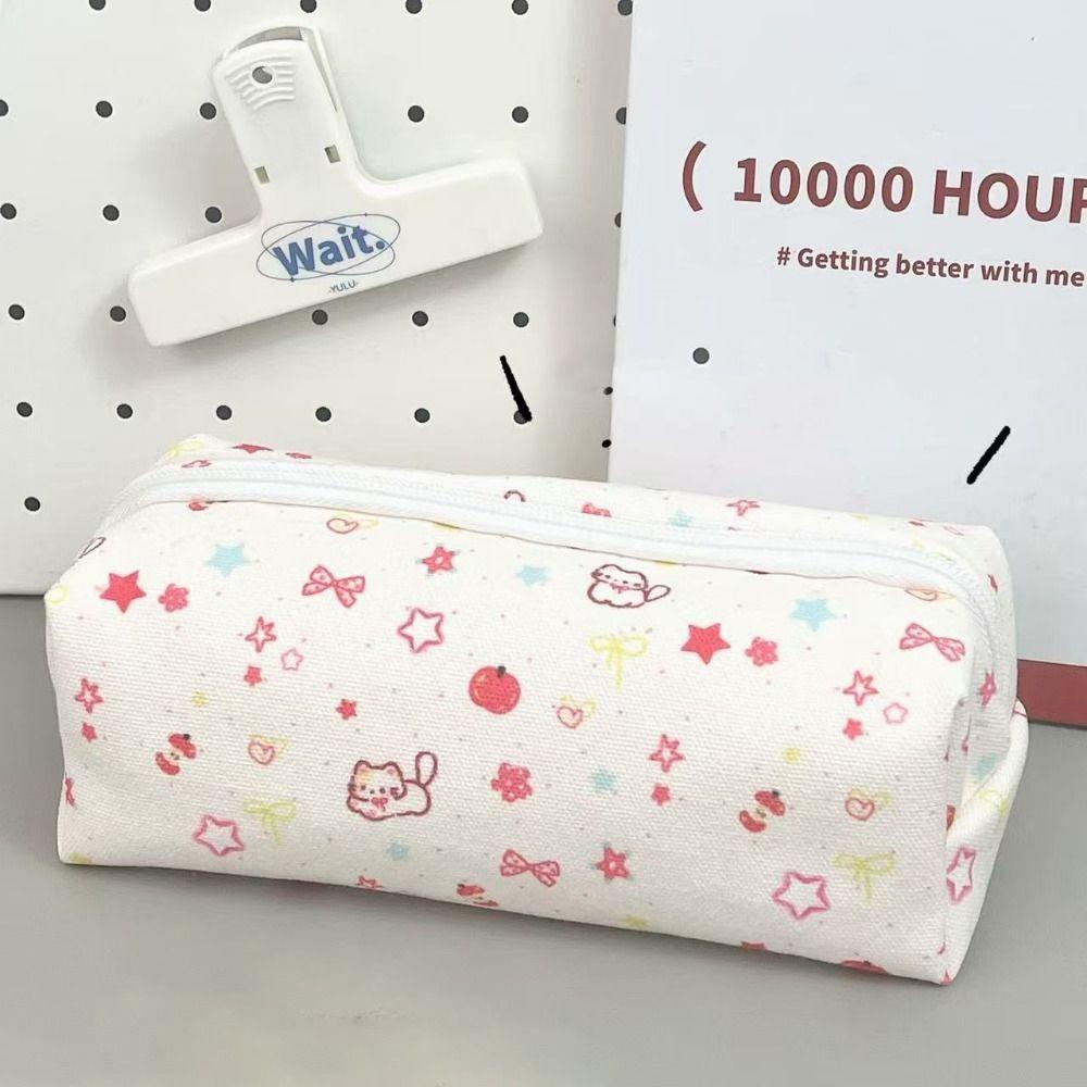Large Capacity Pen Bag Cartoon Cat Dog Stationery Bag Cute Pencil Case  Students