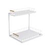 Large Capacity 2-Tier Under Sink Organizer Carbon Steel Slide Out Cabinet Storage Shelf  Bathroom