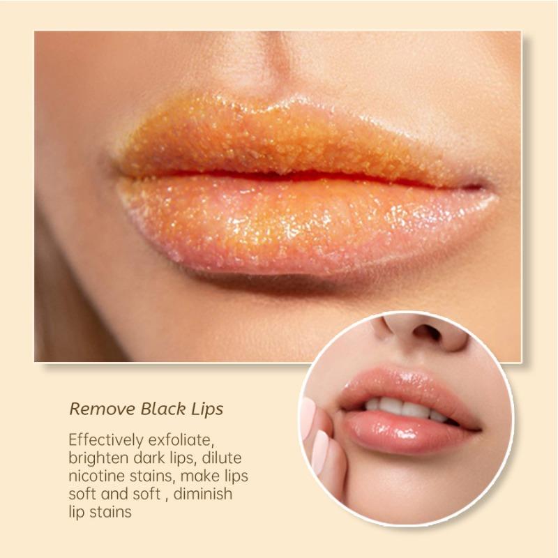 1PC Turmeric Lemon Lip Scrub Deep Cleansing Exfoliating Brightening Moisturizing Rejuvenating Skin