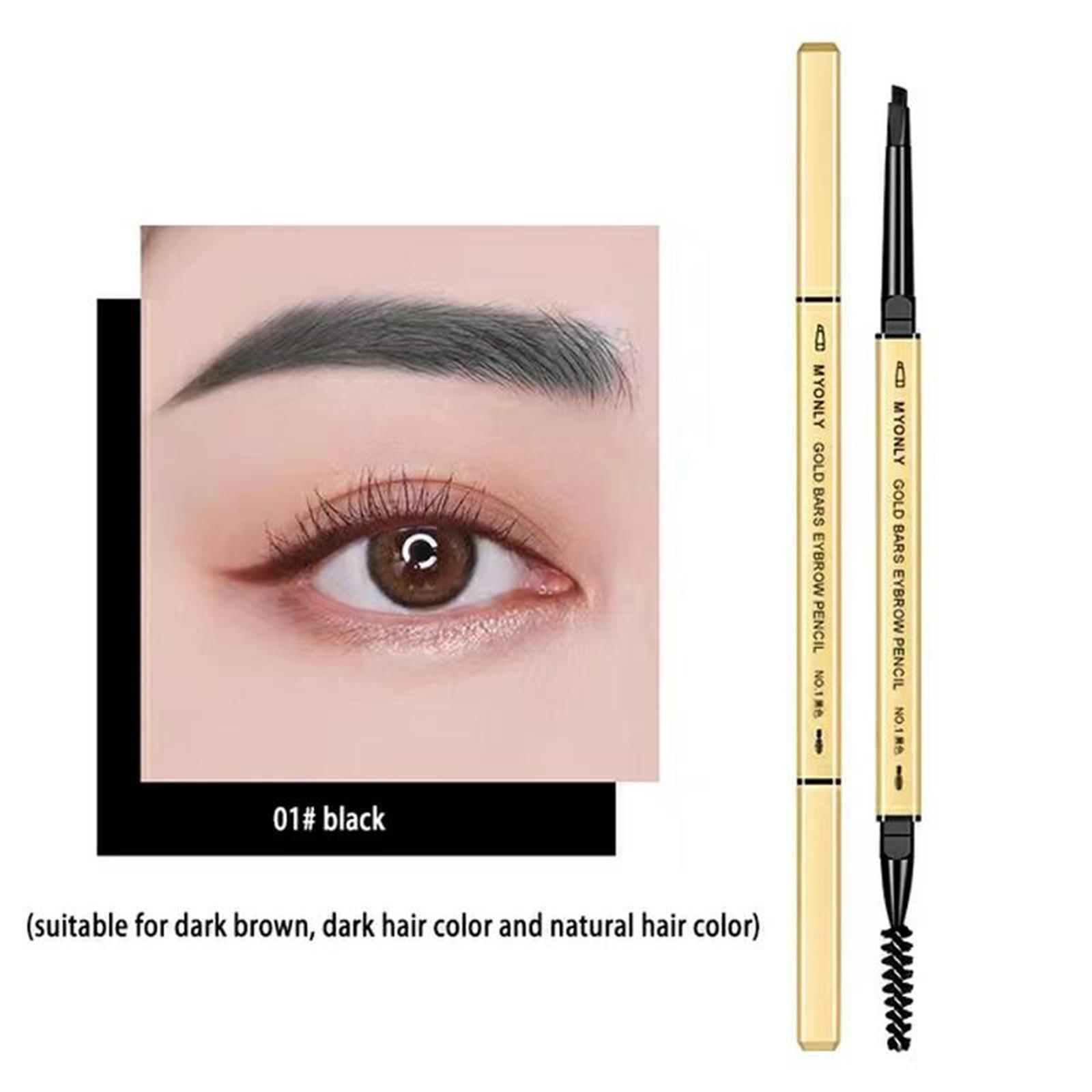 

Карандаш для бровей, водонепроницаемый, экономящий время, безопасный, квадратный, золотой, в тюбике, красивый карандаш для бровей для девочек One Size