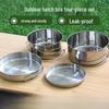 Stainless Steel Foldable 4-Piece Picnic Lunch Box Set
