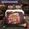 England Football Pattern 3 Pieces Bedding Set Soft Microfiber Duvet Cover with Pillow Cases for Bedroom
