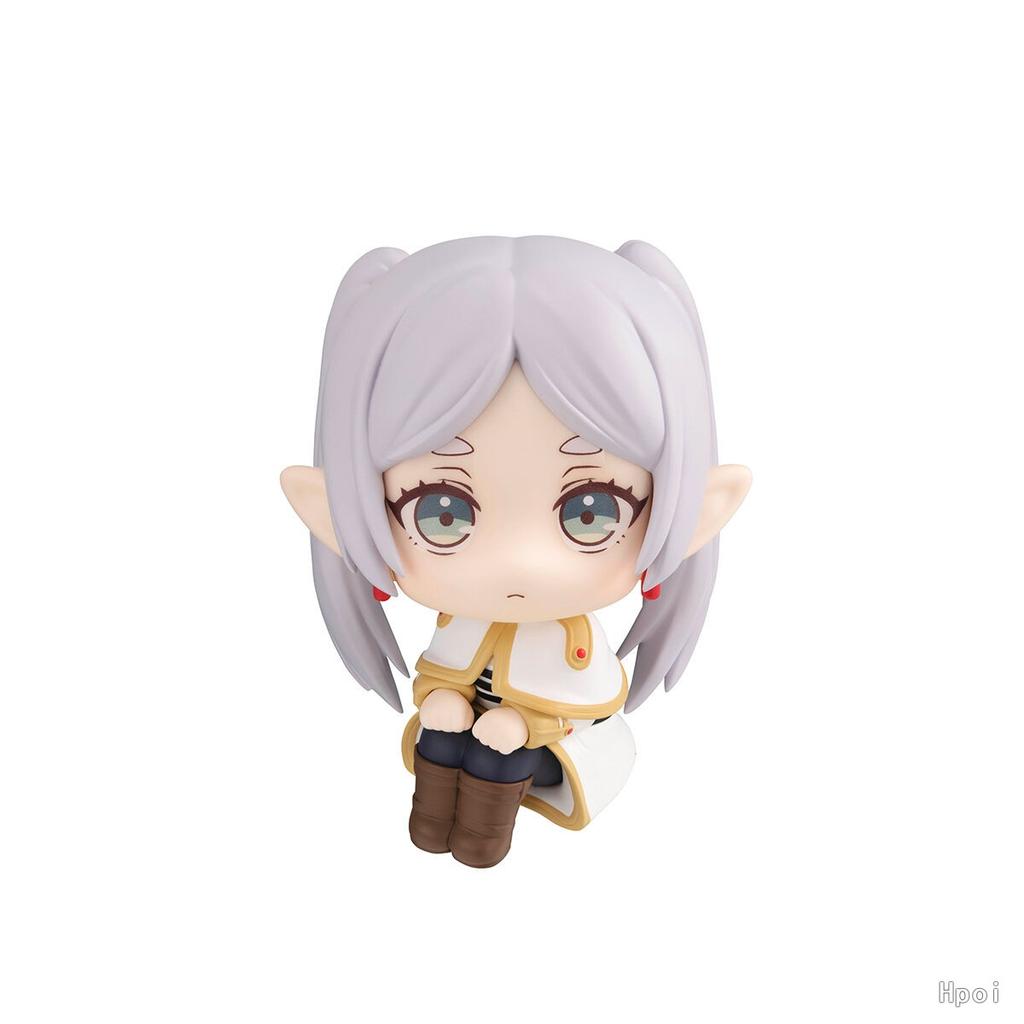 11CM Anime Sousou No Frieren Frieren Figure Look Up Doll Fern Cute Model Sitting Posture Toy Collection Aciton Figure Doll