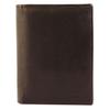 Men's Wallet - EXCELLANC - Nashat - Brown Cowhide - Compact 12x10x2 Cm - Coin Compartment