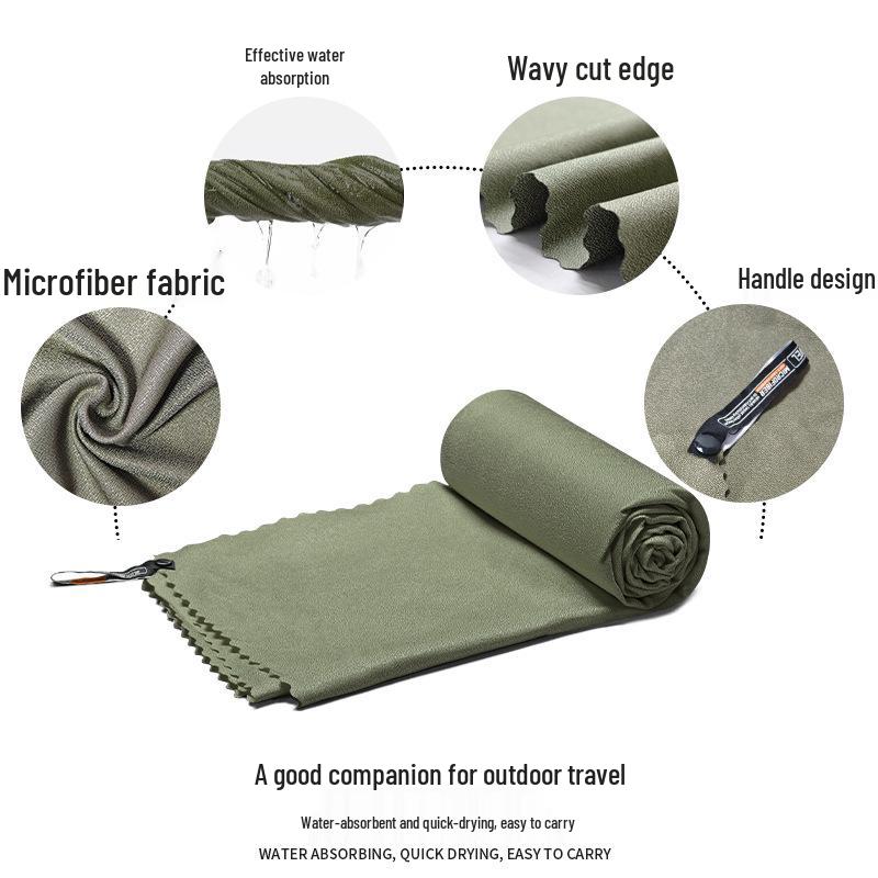 Ultralight Quick-Dry Sweat-Absorbent Towel with Waterproof Bag for Outdoor Sports and Swimming