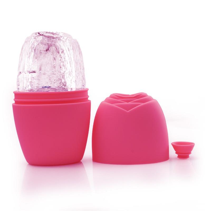 Soft Rubber Ice Cube Facial Ice Pack To Reduce Swelling, Massage Face Ice Mask, Rose Silicone Face Ice Mask, Ice
