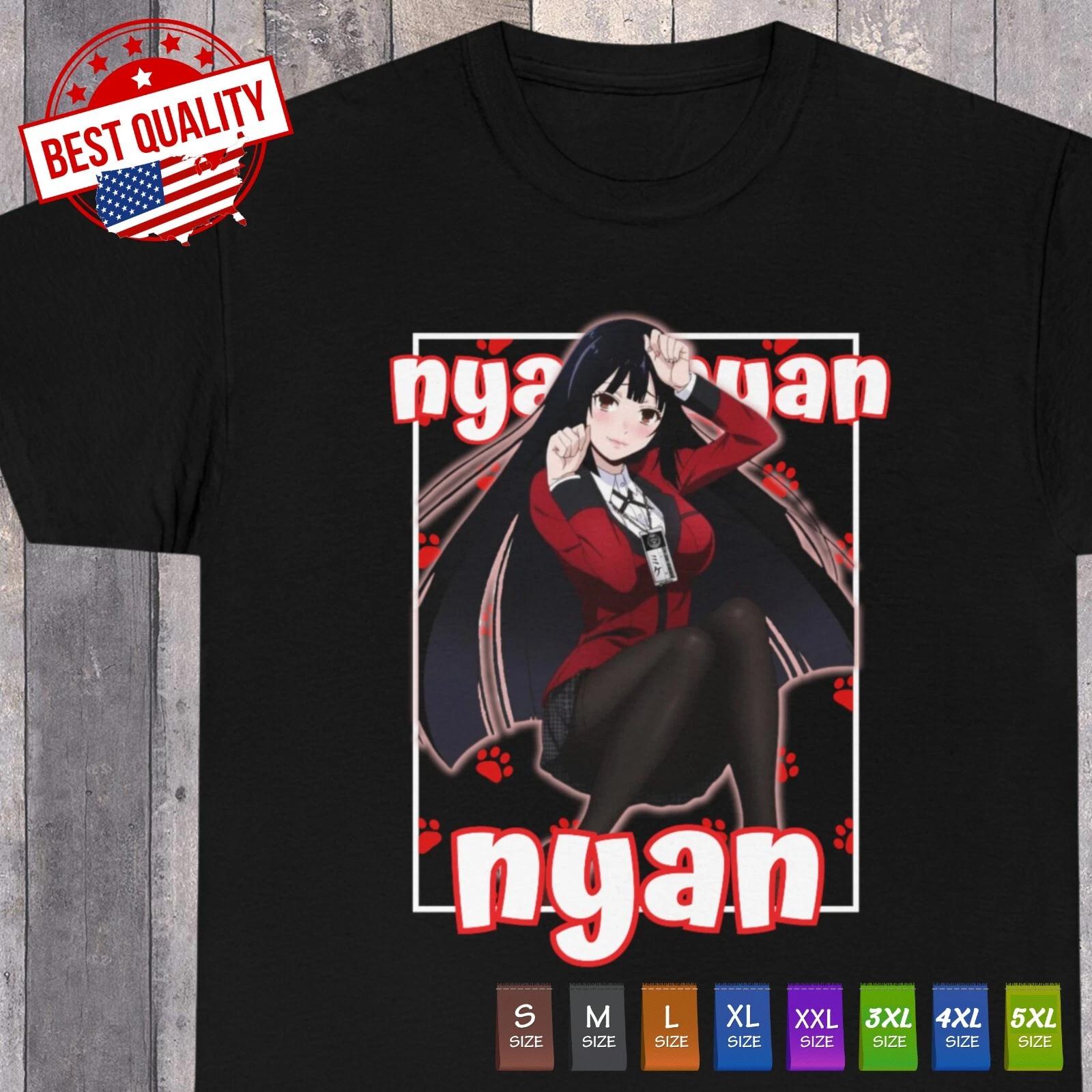 Kawaii Waifu Yumeko Jabami Kakegurui Shirt Cat Girl Anime Clothing Japanese Tee M