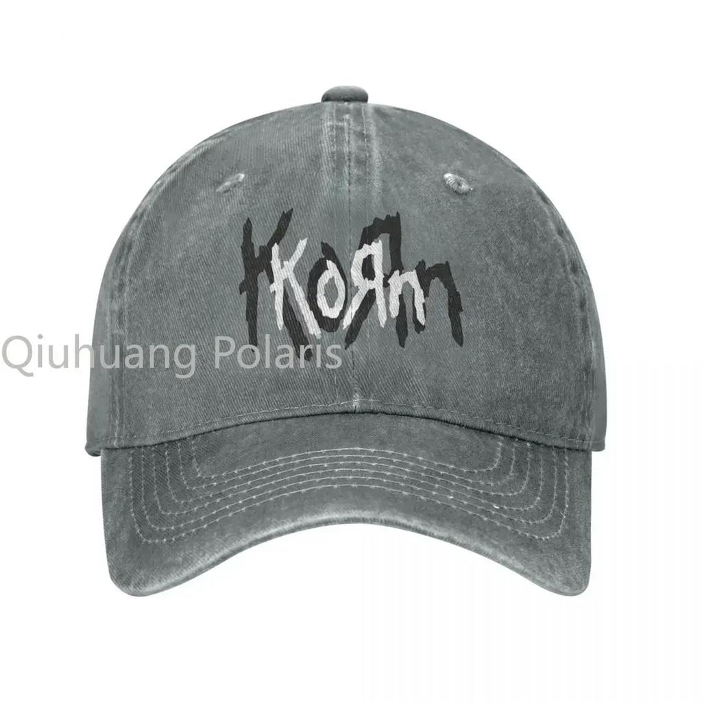 Korn Rockmusik Unisex Baseballkappen Used-Look Baumwollkappen Hut Retro Outdoor Alle Jahreszeiten Reise Kopfbedeckung