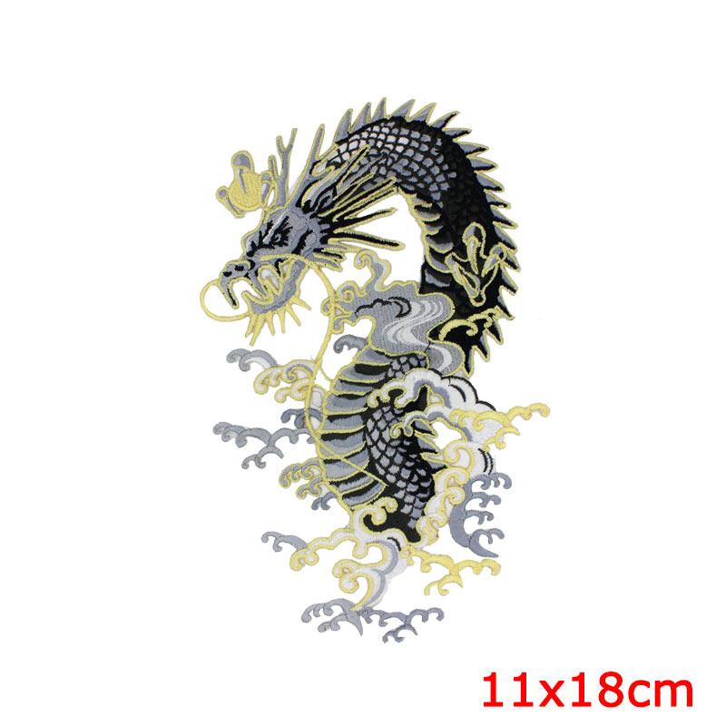 Punk Animal Large Embroidery Patch Iron On Patches For Clothing Thermoadhesive Patches On Clothes Sewing Patch For Jacket Back