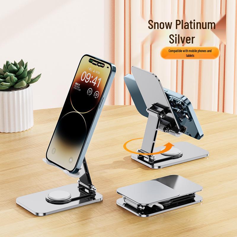 Top-Rated All-Metal 360° Rotating Foldable Phone Stand for Live Streaming
