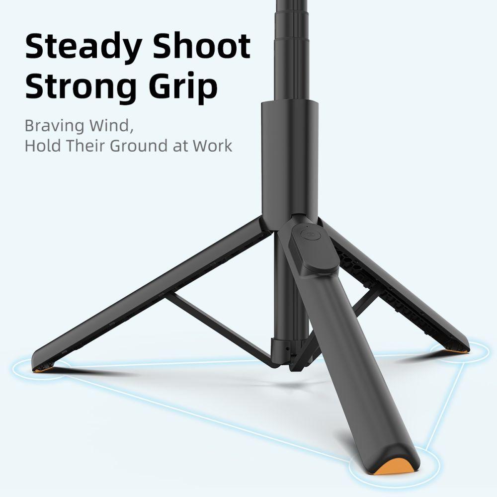 Selfie Stick kijek do zdjęć statyw tripod składany z pilotem Bluetooth 146 cm