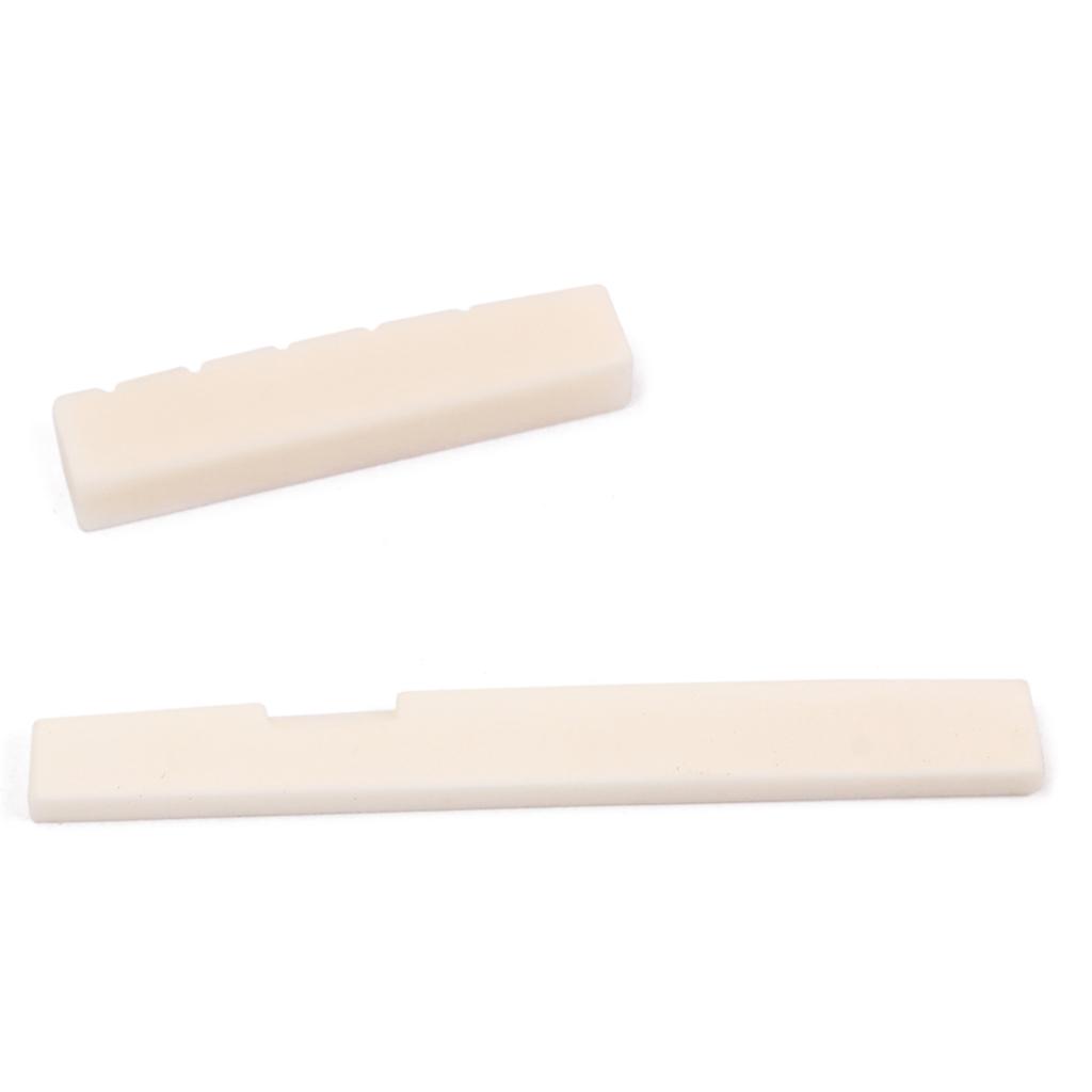 Rod Piezo Pickup & 2 Sets Saddle Nut for Acoustic Cigar Box Guitar EQ