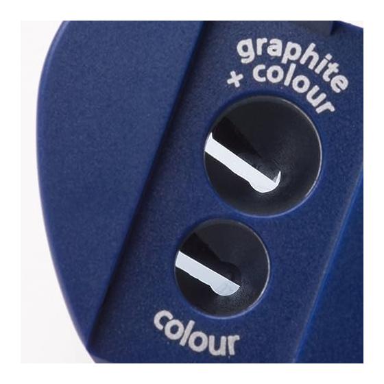 STAEDTLER Pencil Sharpener Norris Sharpener with Lid (2 Holes) for Pencils and Colored Pencils Obtuse Angle 30 Type Compatible with Thick Shafts up