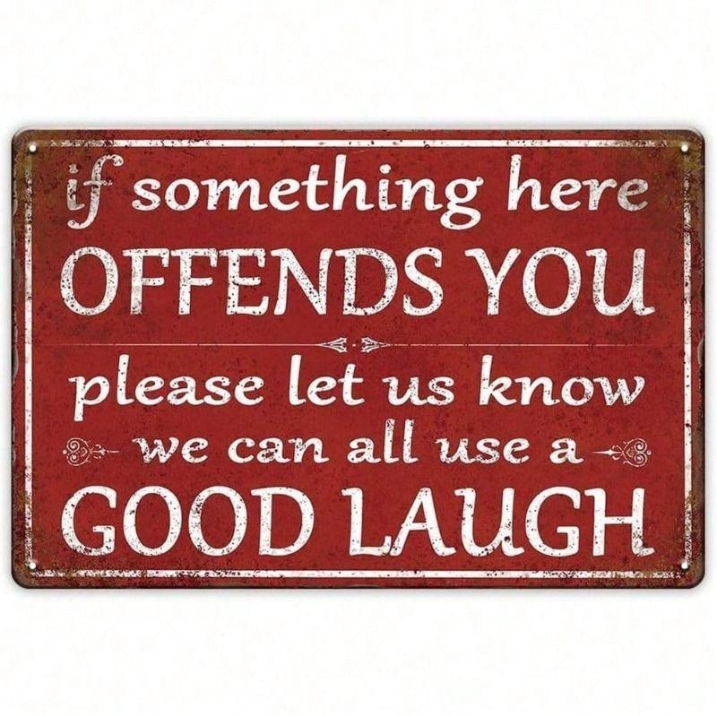 Metal Wall Poster Vinyl Sign for Garage Bar, Retro Home Decor 12x8 Inch