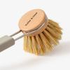 Long Handle Pot Brush Replaceable Brush Head Oan Cleaning Brush Sisal Bristles Brush  Kitchen