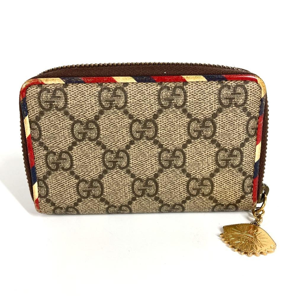 GUCCI 473911 GG Supreme Courier Patch Business Card Case Coin Wallet coin purse