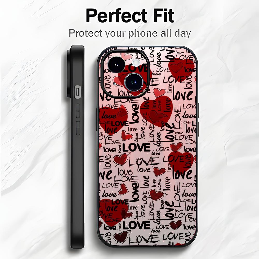 Sweet Lovely Heart Of My Beloved Art Phone Case Phone Case Soft Packaging Lightweight For iPhone17 16 15 14 13ProMax