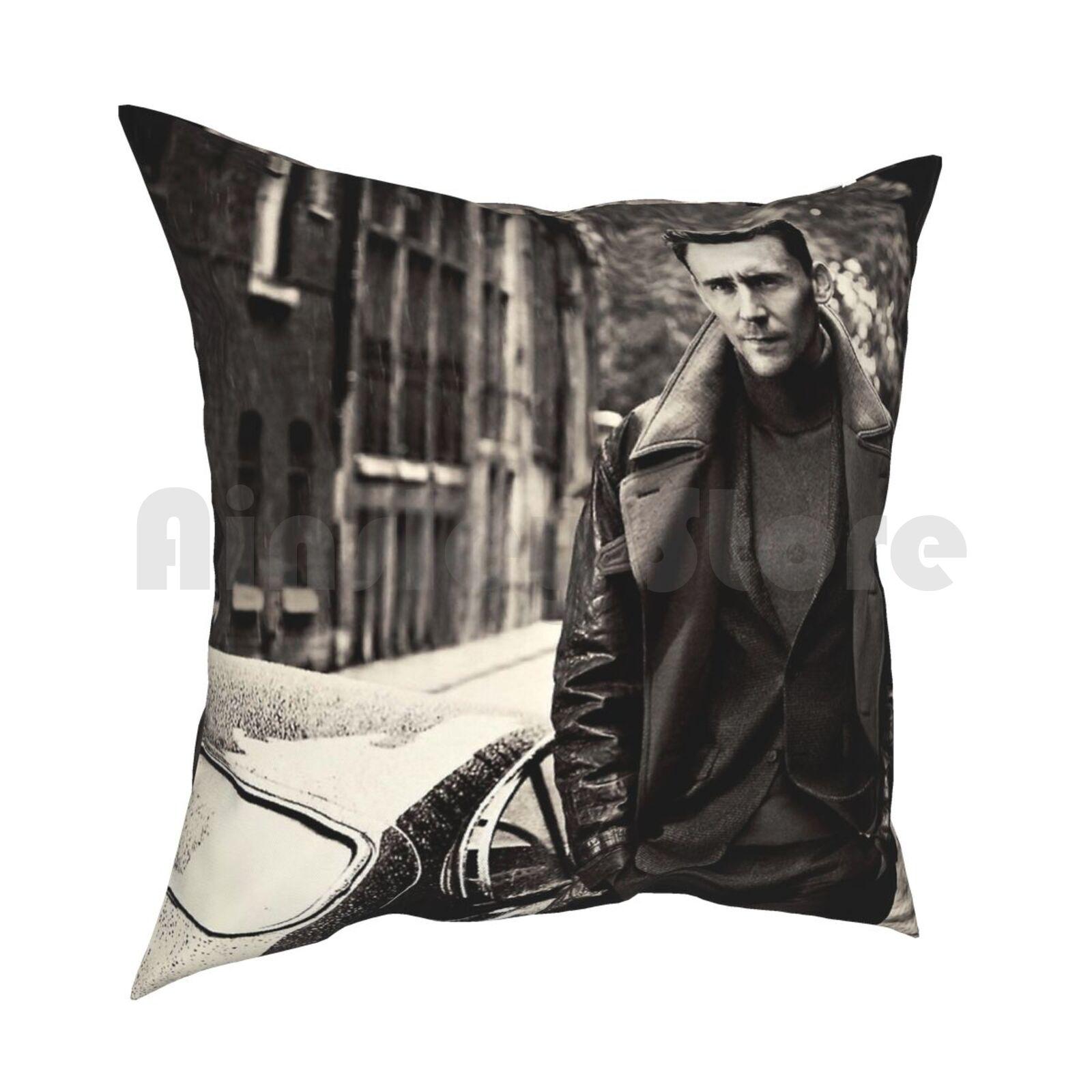 Tom Hiddleston Pillow Case Printed Home Soft DIY Pillow Cover Tom Hiddleston Actor Sexy Men Black And White British 30x30cm 12x12in