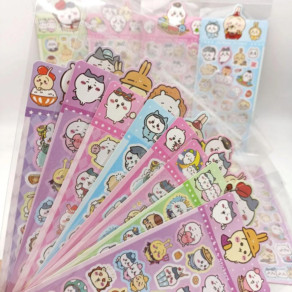 20Sheets Mix Kawaii Chiikawa Anime Stickers Cute Hand Acount Suitcase Phone Case Laptop Stickers Kids Toys Gifts